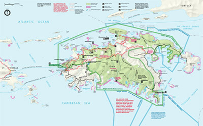 Map of St John USVI